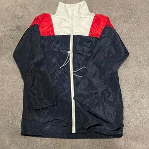 Red Navy and white SHEIN Windbreaker Jacket